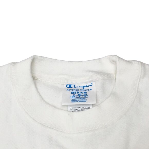 Champion Reverse Weave White Crewneck Sweatshirt Mens Medium Never Been Worn - Picture 3 of 11